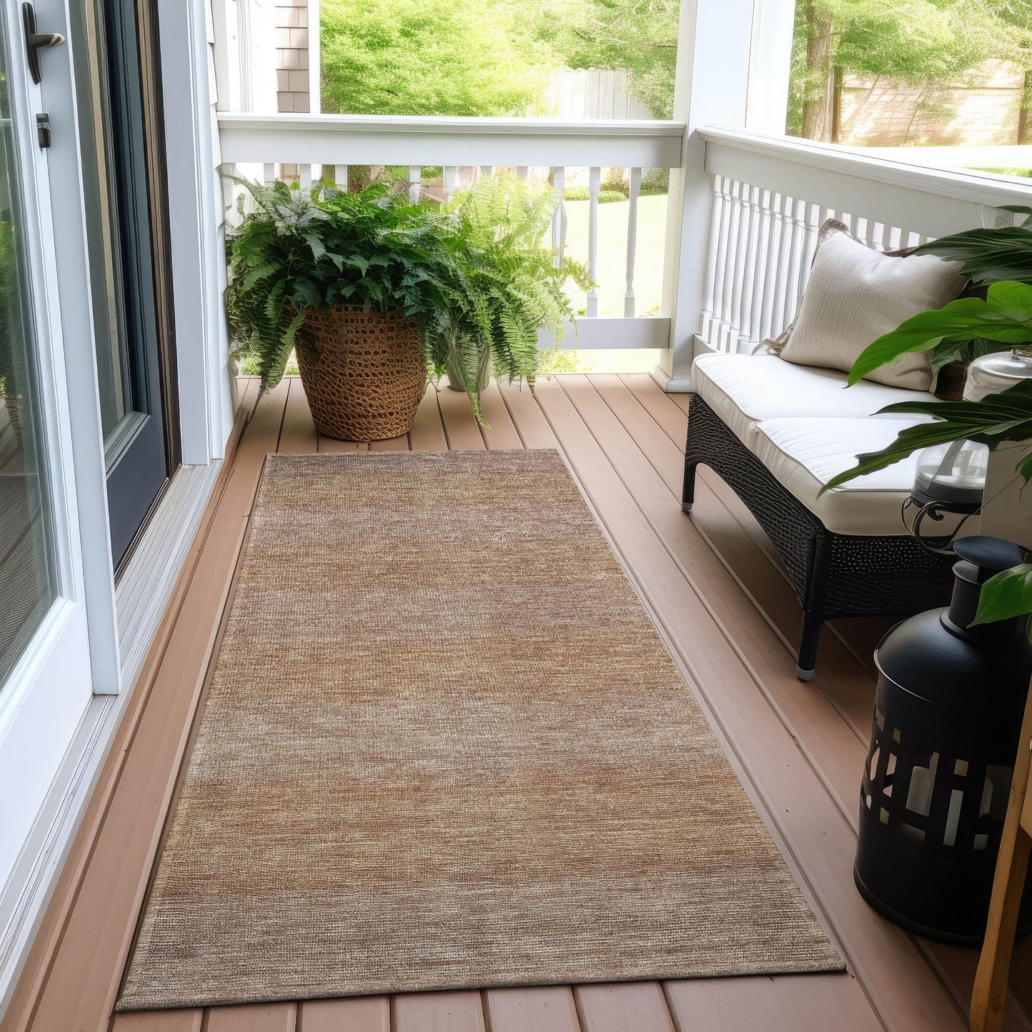 Haelius Beige Washable Indoor-Outdoor Rug