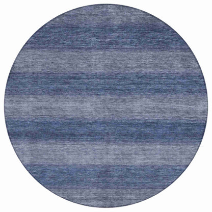 Haelius Blue Washable Indoor-Outdoor Rug