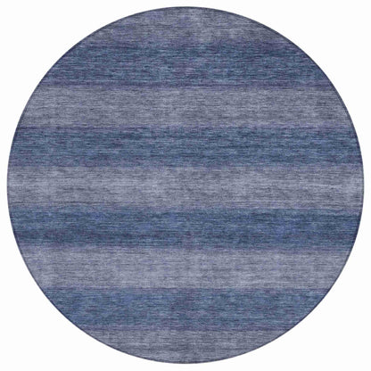Haelius Blue Washable Indoor-Outdoor Rug