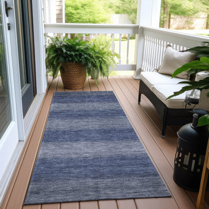 Haelius Blue Washable Indoor-Outdoor Rug