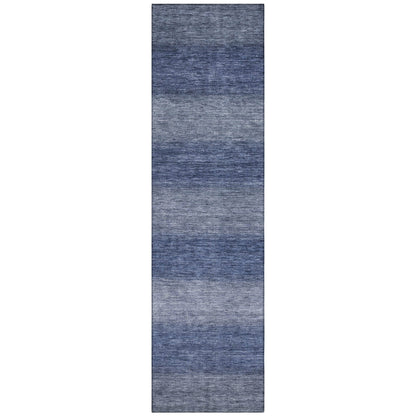 Haelius Blue Washable Indoor-Outdoor Rug