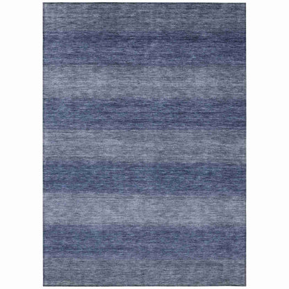 Haelius Blue Washable Indoor-Outdoor Rug