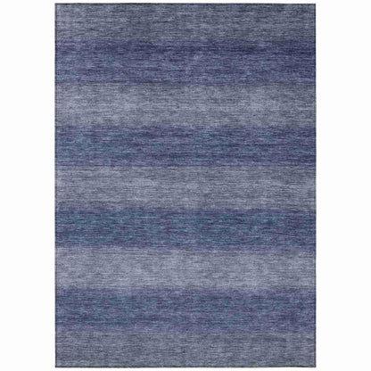 Haelius Blue Washable Indoor-Outdoor Rug