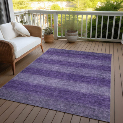 Haelius Purple Washable Indoor-Outdoor Rug