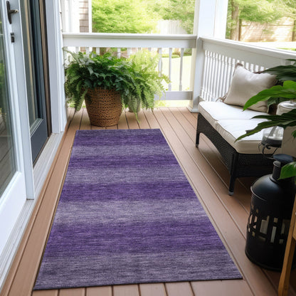 Haelius Purple Washable Indoor-Outdoor Rug