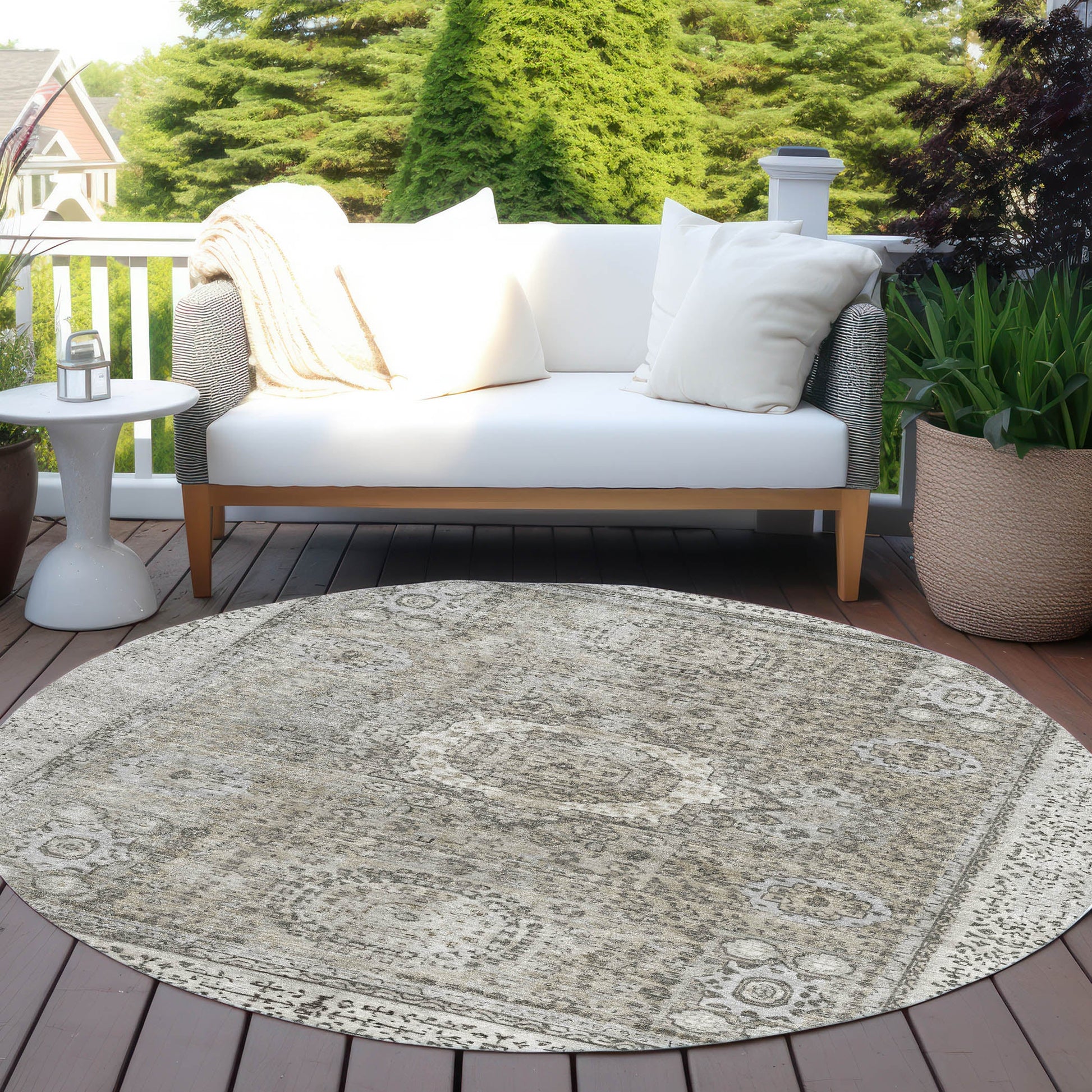 Addison Rugs Irias Gray Washable Indoor-Outdoor Rug