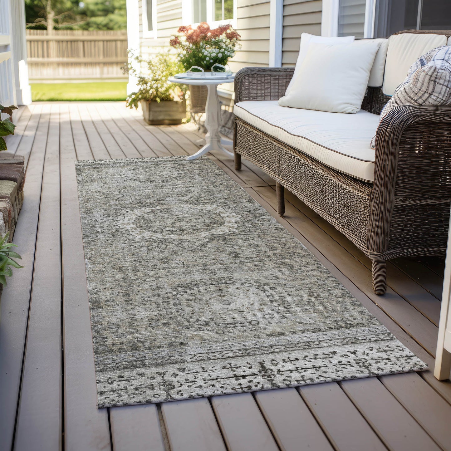 Addison Rugs Irias Gray Washable Indoor-Outdoor Rug