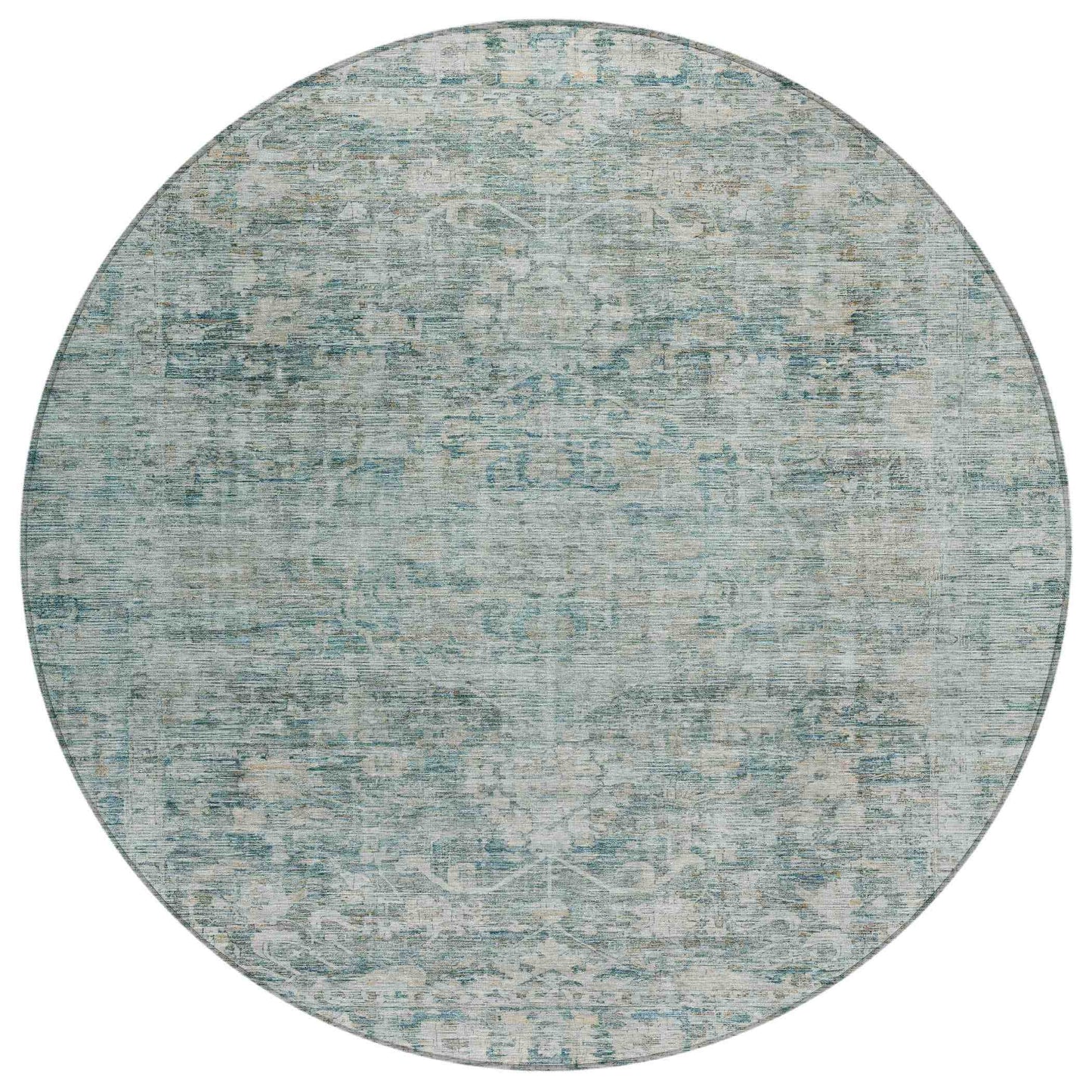 Iriira Teal Washable Indoor-Outdoor Rug
