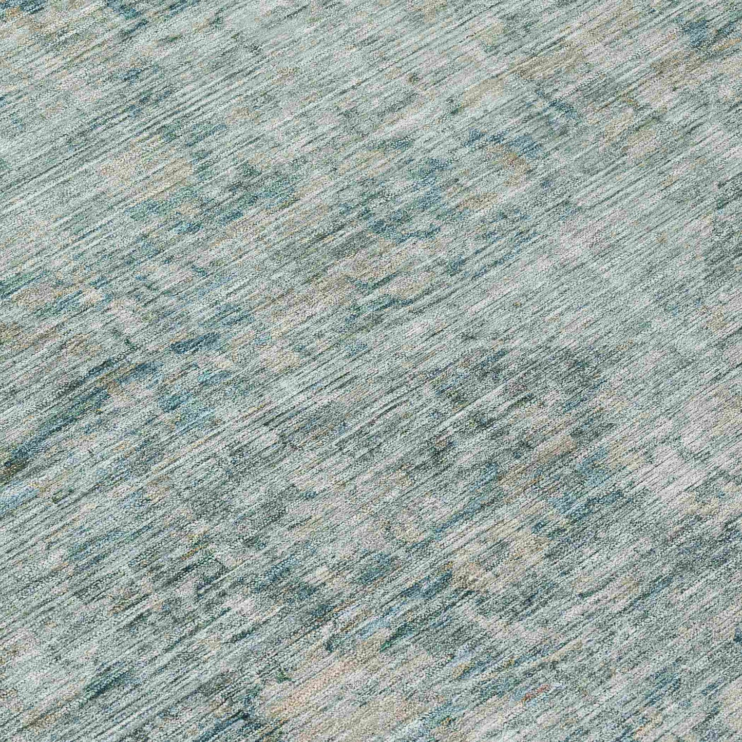 Iriira Teal Washable Indoor-Outdoor Rug