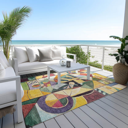 Addison Rugs Jaelius Gold Washable Indoor-Outdoor Rug