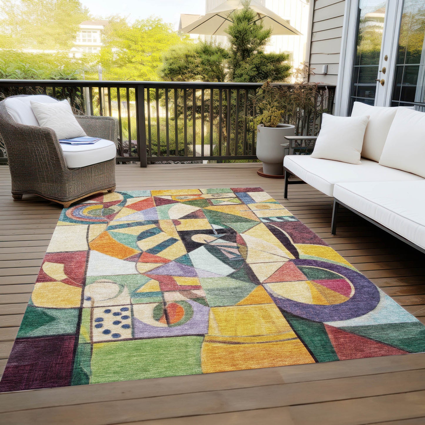 Addison Rugs Jaelius Gold Washable Indoor-Outdoor Rug