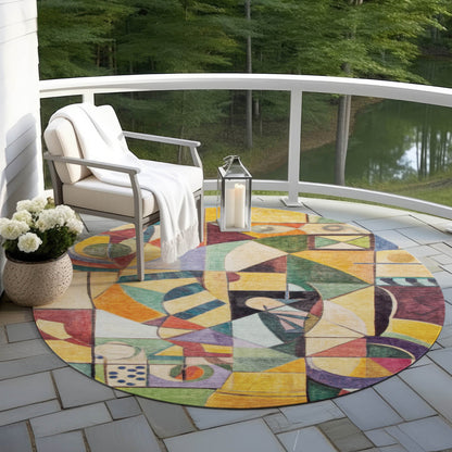 Addison Rugs Jaelius Gold Washable Indoor-Outdoor Rug