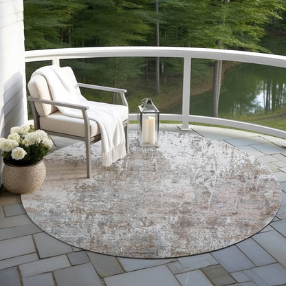 Kaelion Brown Washable Indoor-Outdoor Rug