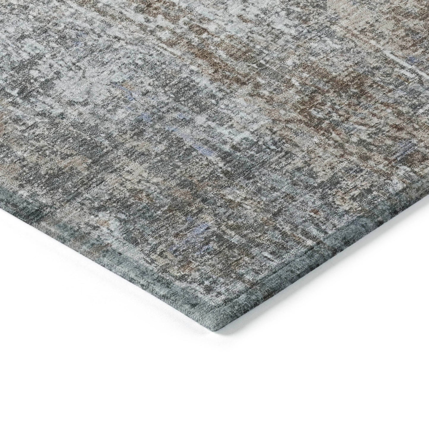 Kaelion Brown Washable Indoor-Outdoor Rug