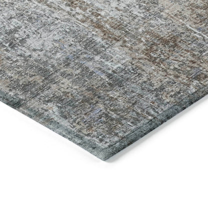 Kaelion Brown Washable Indoor-Outdoor Rug