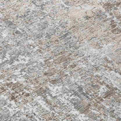 Kaelion Brown Washable Indoor-Outdoor Rug