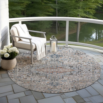 Kaelon Ivory Washable Indoor-Outdoor Rug
