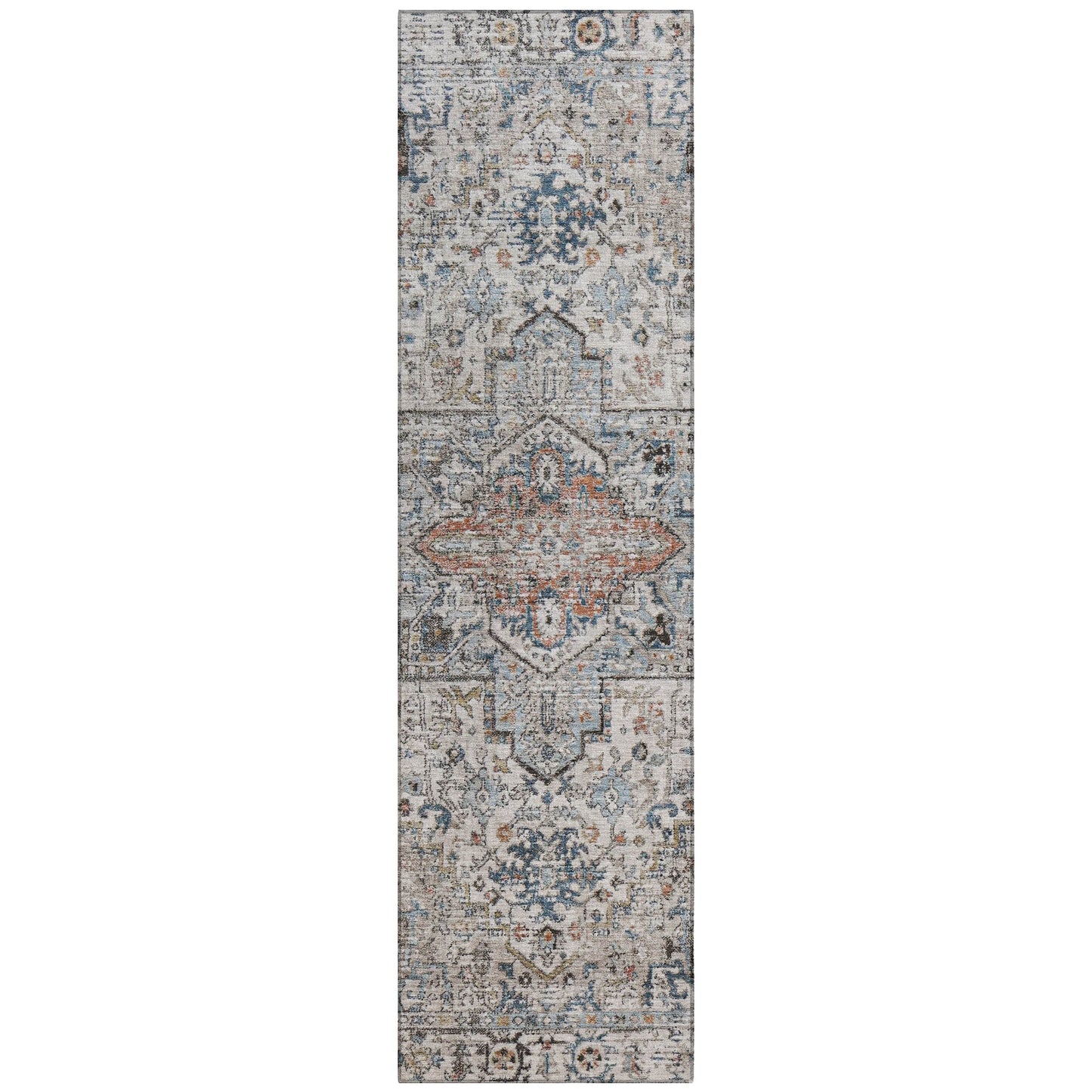 Kaelon Ivory Washable Indoor-Outdoor Rug