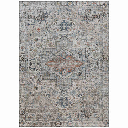 Kaelon Ivory Washable Indoor-Outdoor Rug