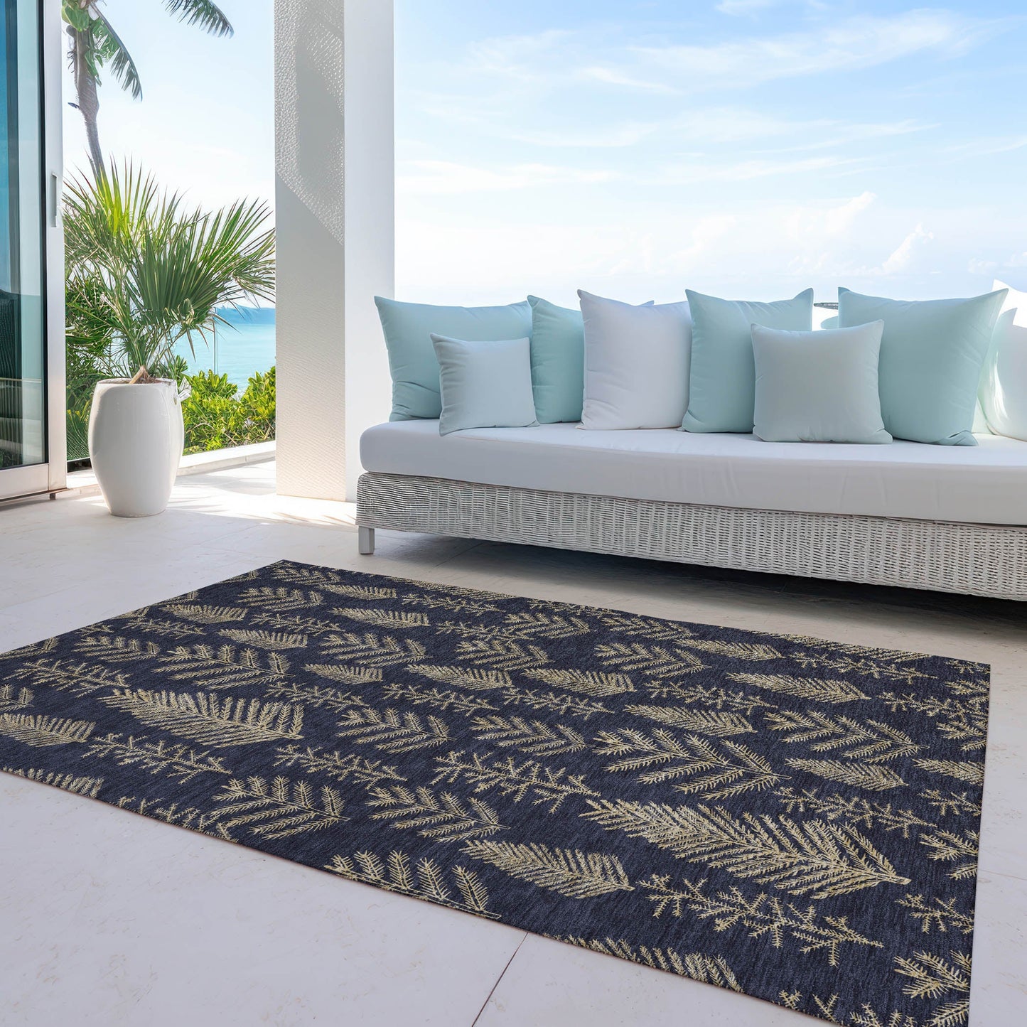 Addison Rugs Paelius Black Washable Indoor-Outdoor Rug