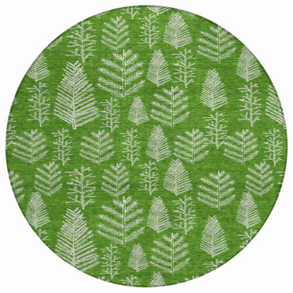 Paelius Green Washable Indoor-Outdoor Rug
