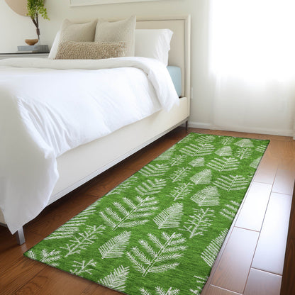 Paelius Green Washable Indoor-Outdoor Rug