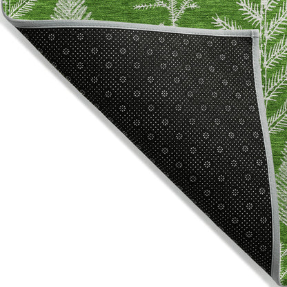 Paelius Green Washable Indoor-Outdoor Rug