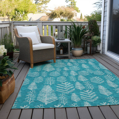 Addison Rugs Paelius Teal Washable Indoor-Outdoor Rug