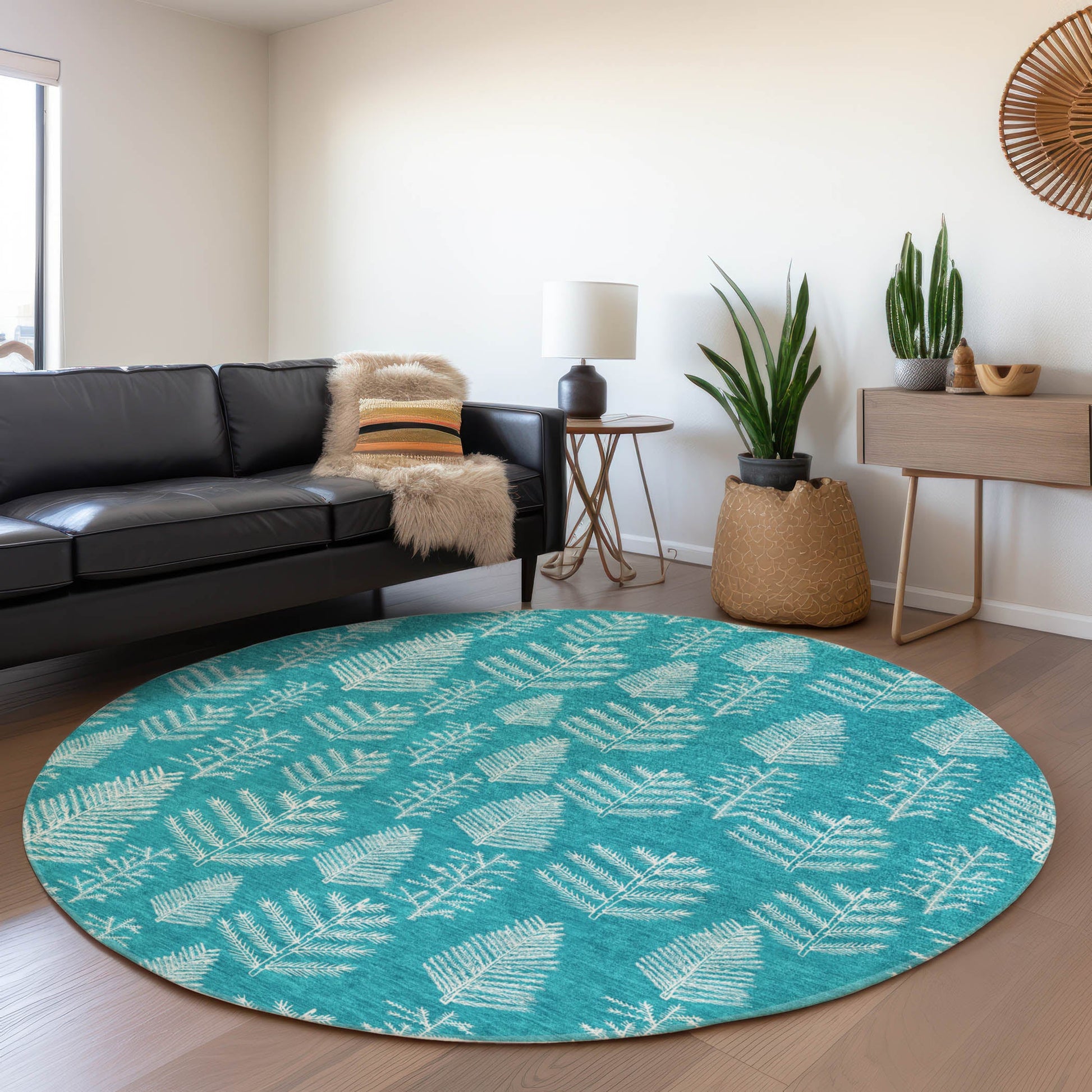 Addison Rugs Paelius Teal Washable Indoor-Outdoor Rug
