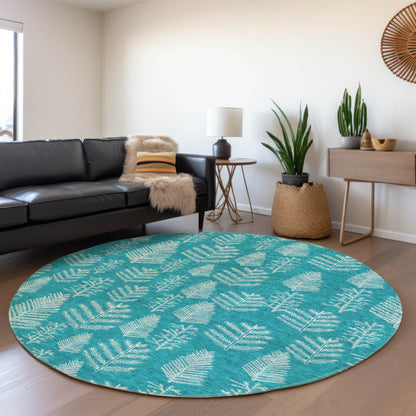 Addison Rugs Paelius Teal Washable Indoor-Outdoor Rug