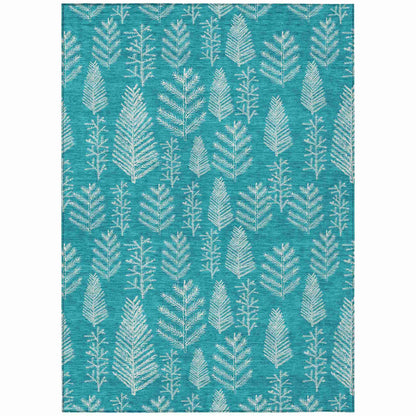 Addison Rugs Paelius Teal Washable Indoor-Outdoor Rug