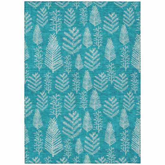 Addison Rugs Paelius Teal Washable Indoor-Outdoor Rug