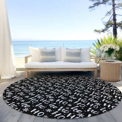 Addison Rugs Paelon Black Washable Indoor-Outdoor Rug