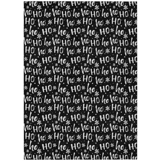 Addison Rugs Paelon Black Washable Indoor-Outdoor Rug