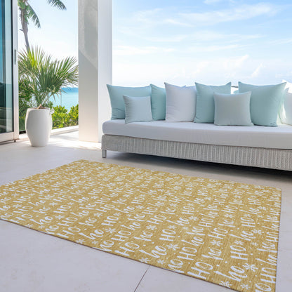 Addison Rugs Paelon Gold Washable Indoor-Outdoor Rug