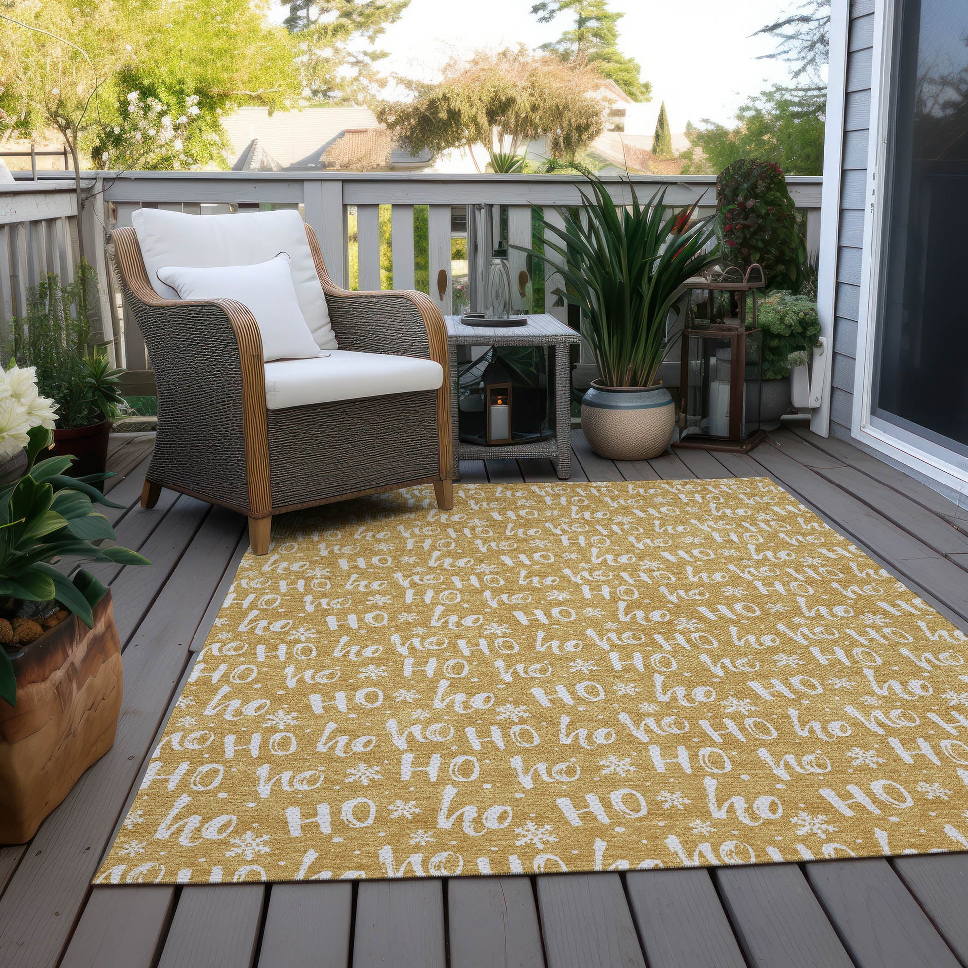 Addison Rugs Paelon Gold Washable Indoor-Outdoor Rug