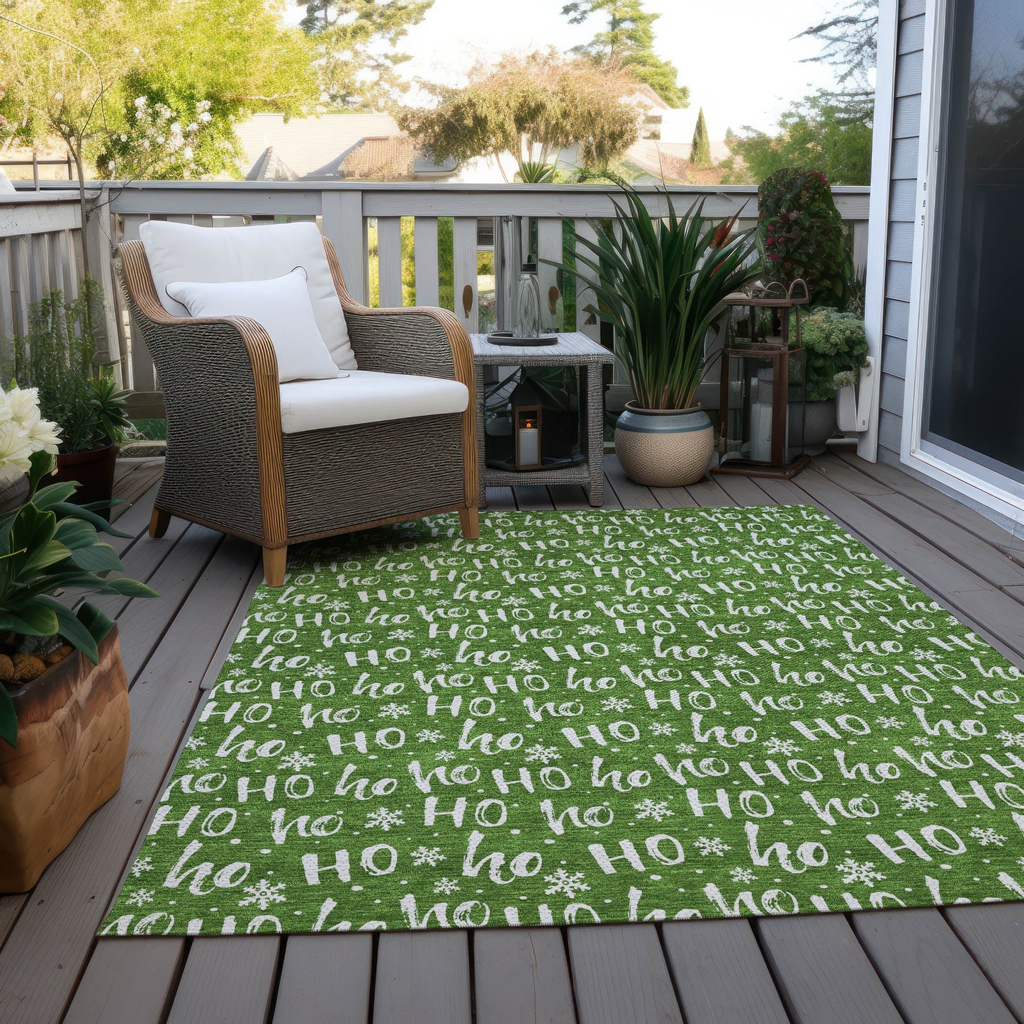 Addison Rugs Paelon Green Washable Indoor-Outdoor Rug
