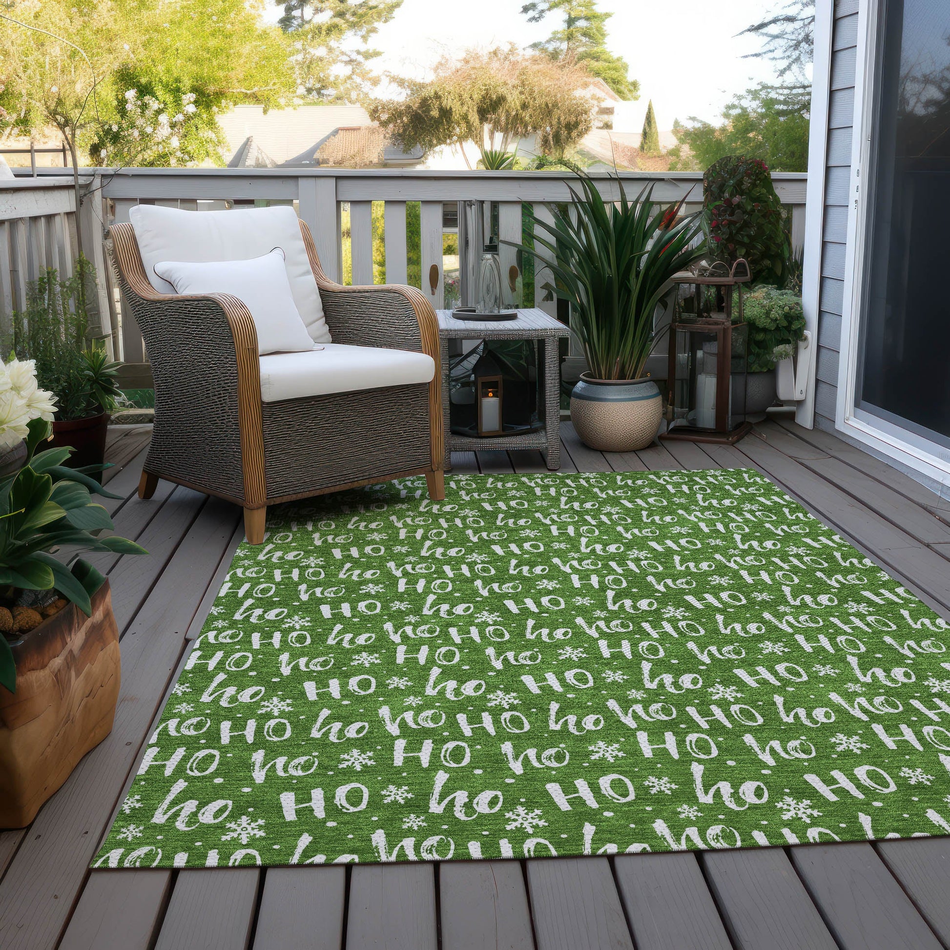 Addison Rugs Paelon Green Washable Indoor-Outdoor Rug