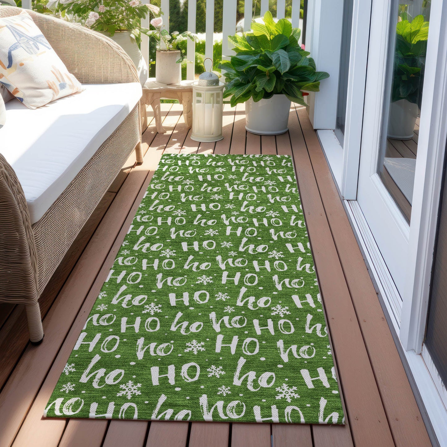 Addison Rugs Paelon Green Washable Indoor-Outdoor Rug