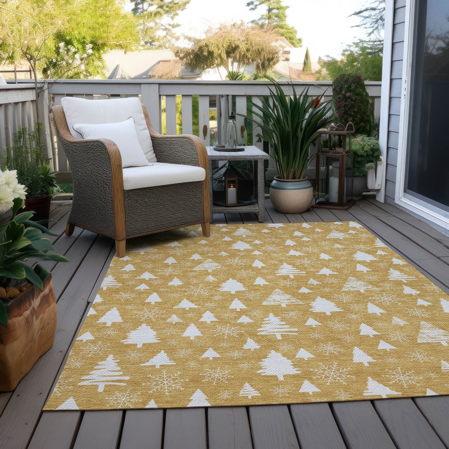 Addison Rugs Paelor Gold Washable Indoor-Outdoor Rug