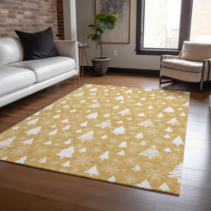 Addison Rugs Paelor Gold Washable Indoor-Outdoor Rug