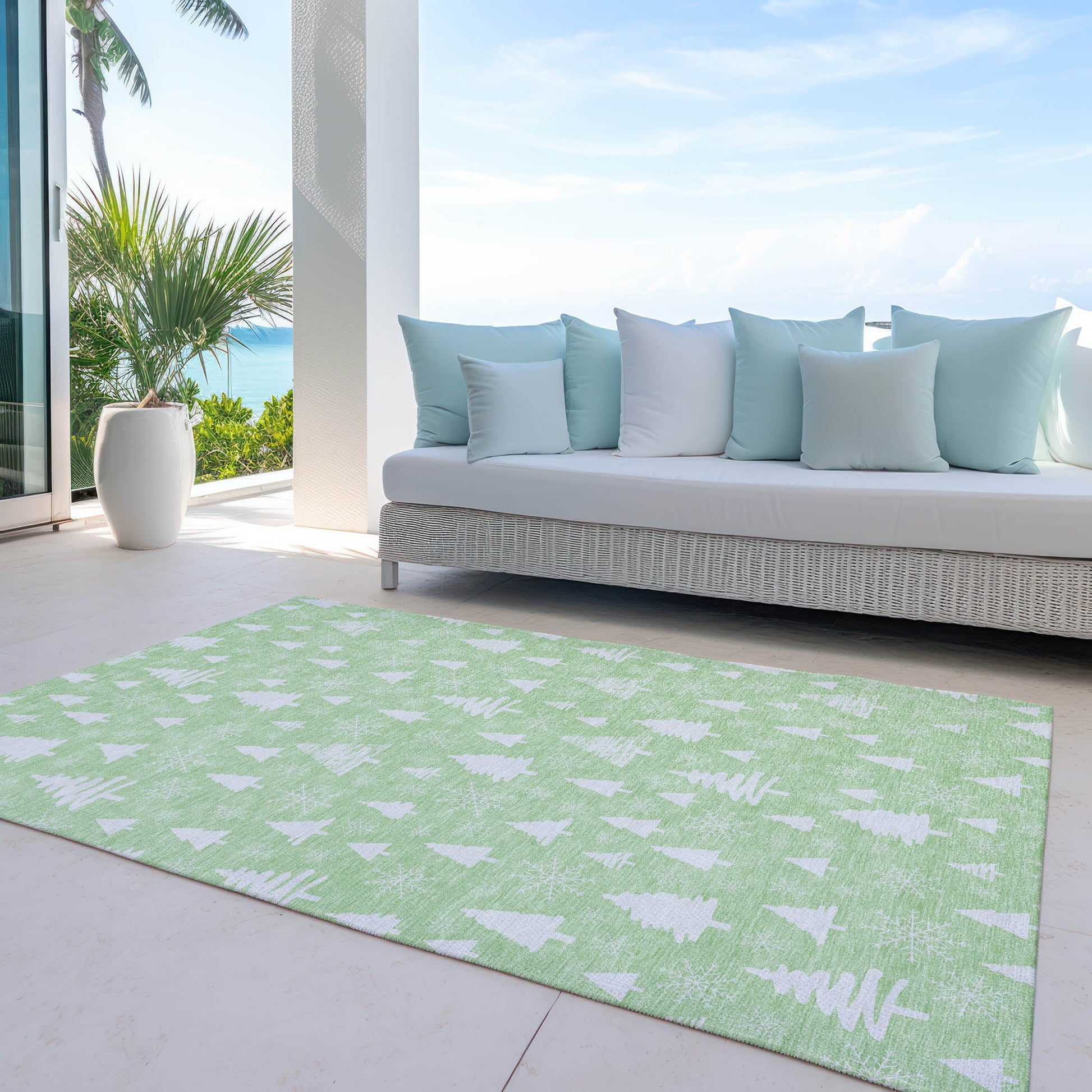 Addison Rugs Paelor Green Washable Indoor-Outdoor Rug