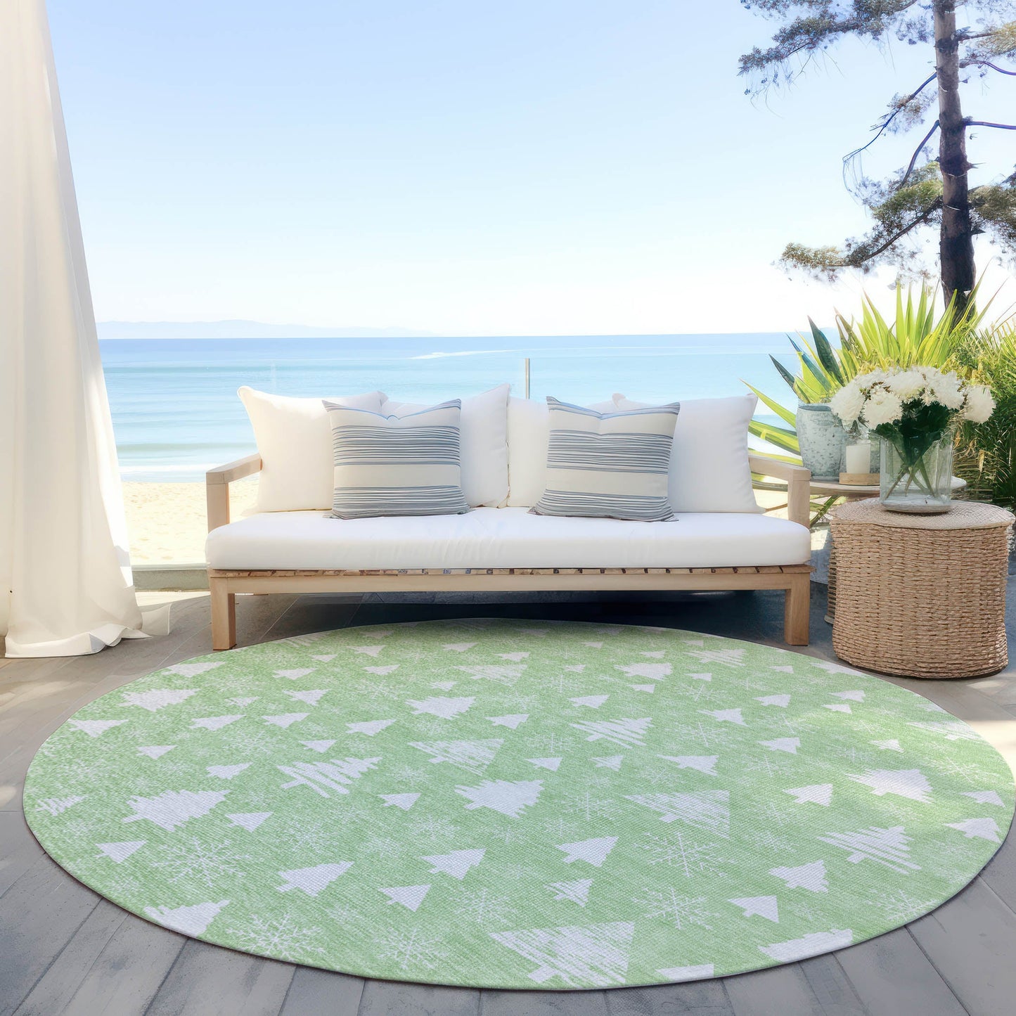 Addison Rugs Paelor Green Washable Indoor-Outdoor Rug