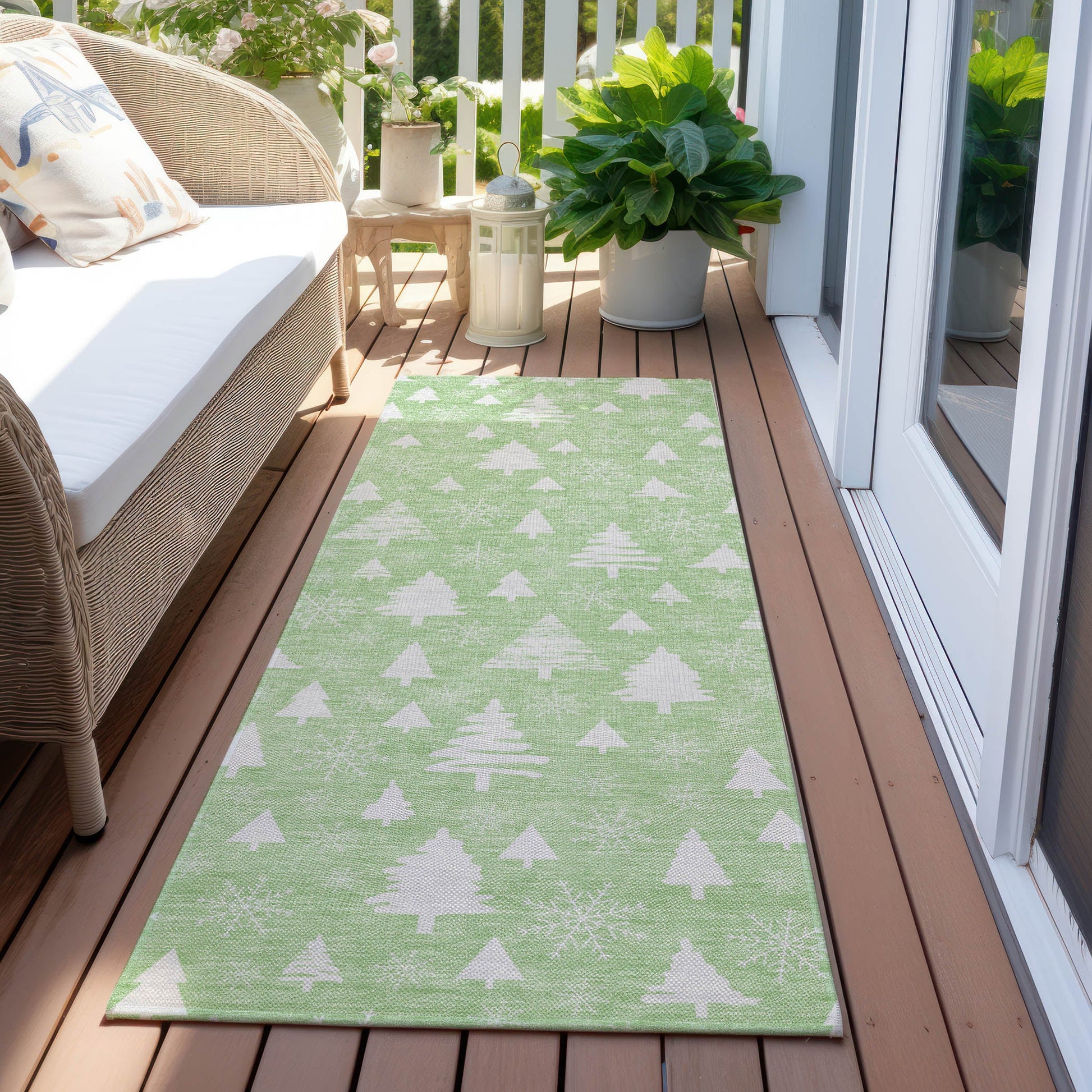 Addison Rugs Paelor Green Washable Indoor-Outdoor Rug