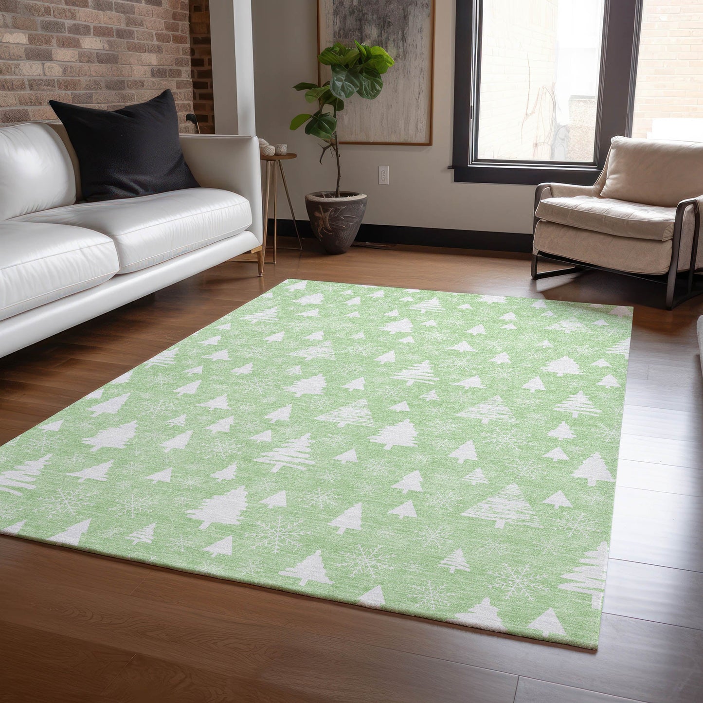 Addison Rugs Paelor Green Washable Indoor-Outdoor Rug