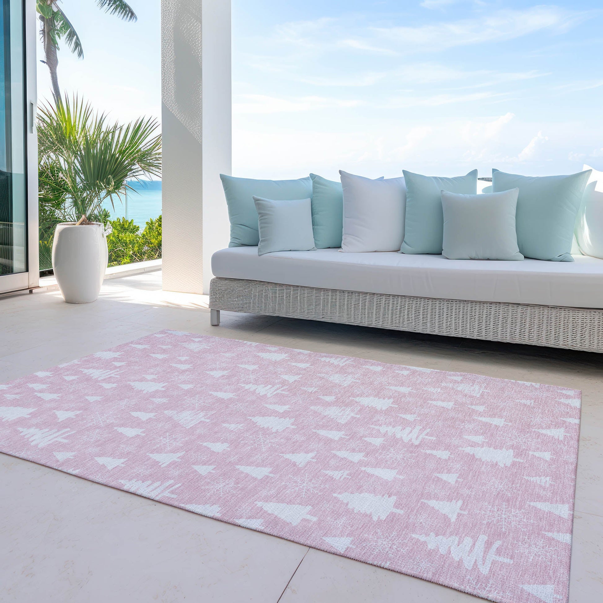 Addison Rugs Paelor Pink Washable Indoor-Outdoor Rug