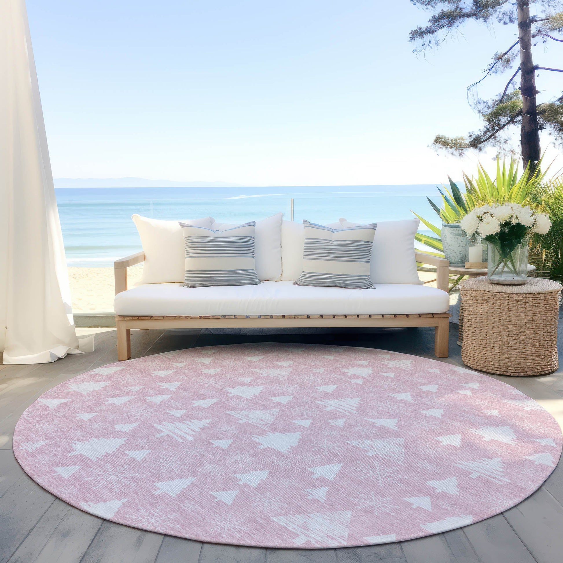 Addison Rugs Paelor Pink Washable Indoor-Outdoor Rug