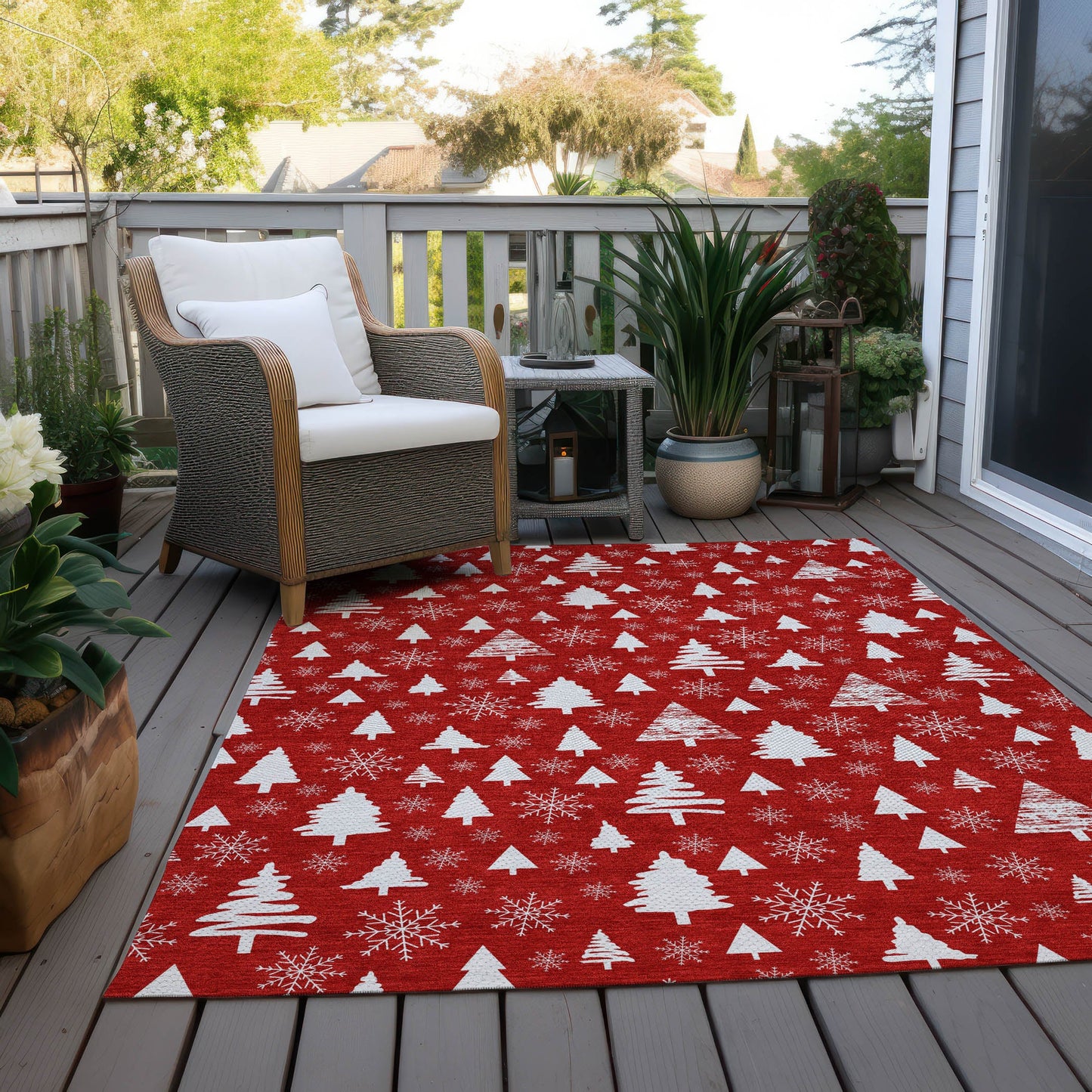 Addison Rugs Paelor Red Washable Indoor-Outdoor Rug
