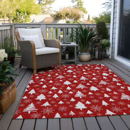 Addison Rugs Paelor Red Washable Indoor-Outdoor Rug