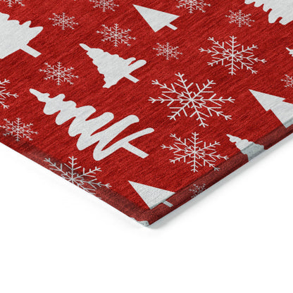 Addison Rugs Paelor Red Washable Indoor-Outdoor Rug
